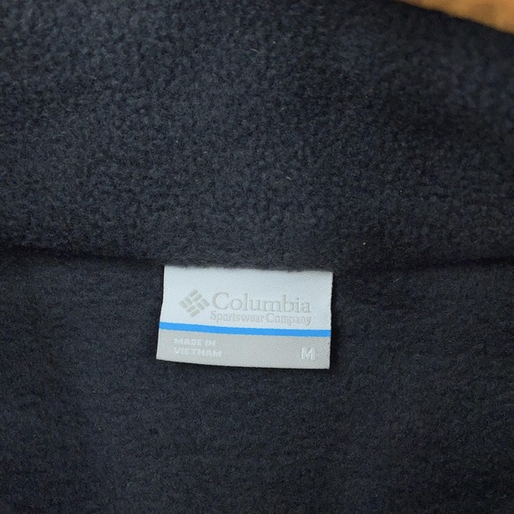 Columbia Half Snap Fleece Pullover Womens Medium‎ Black Olive Colorblock Sweater - Picture 7 of 8